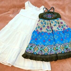 White and Multicolor Dresses